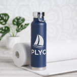 Navy Blue Water Bottle with PLYC Logo<br><div class="desc">Description goes here</div>