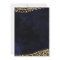 Navy Blue Watercolor & Gold Wedding Invitation