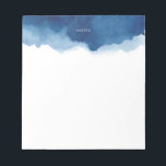 Navy Blue Watercolor Splash Personalized Notepad<br><div class="desc">Navy Blue Watercolor Splash Personalized Notepad. Modern and stylish notepad featuring navy blue watercolor splash. Personalize by adding your own details.</div>
