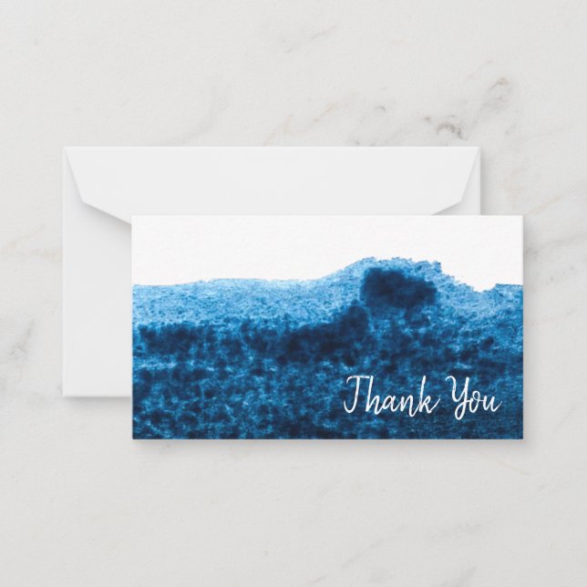 Navy Blue watercolor swish Card (Front)