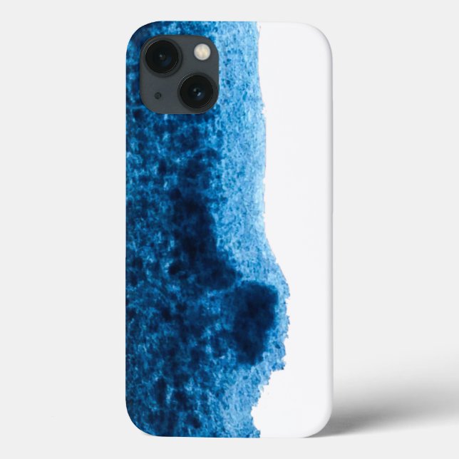 Navy Blue watercolor swish Case-Mate iPhone Case (Back)