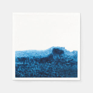 Navy Blue watercolor swish Napkin