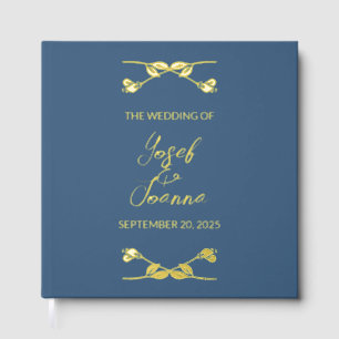 Navy Blue Wedding Guest Book