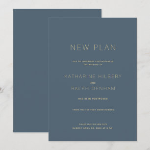 Navy Blue Wedding New Plan Announcement