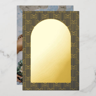 Navy Blue Wedding Photo Geometric