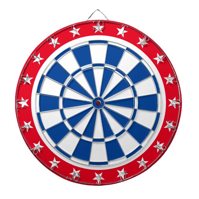 navy blue, white and red dartboard (Front)