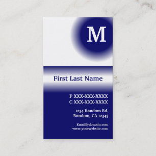 Navy blue white fade vertical business cards