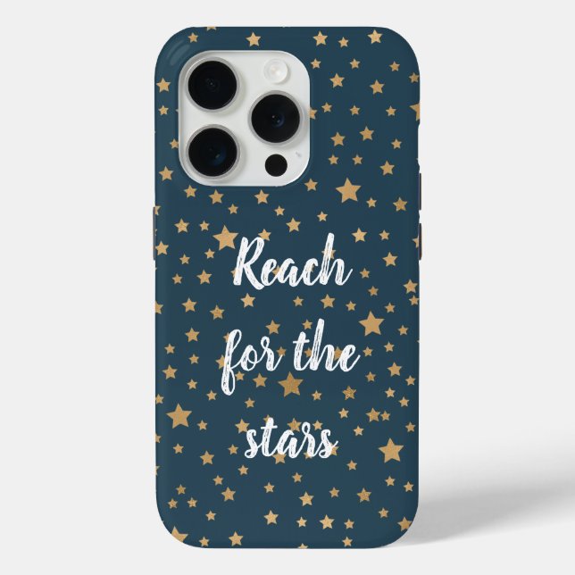 Navy Blue White Gold Stars  Case-Mate iPhone Case (Back)