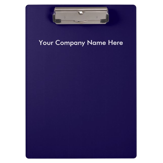 Navy Blue White Logo Pro clipboard (Front)