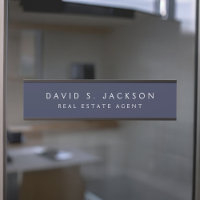 Navy Blue White Modern Elegant Professional Classy