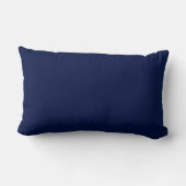 Navy Blue White Nautical Coastal Beach House Lumbar Pillow (Back)