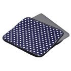 Navy Blue & White Polka Dot Laptop Sleeve