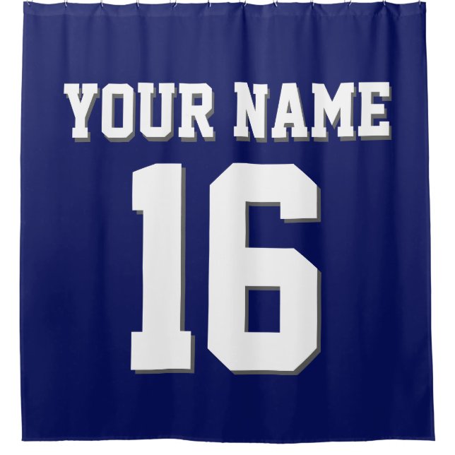 Navy Blue White Sports Jersey Team Jersey (Front)