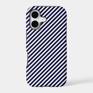 Navy Blue & White Striped iPhone 5 Case