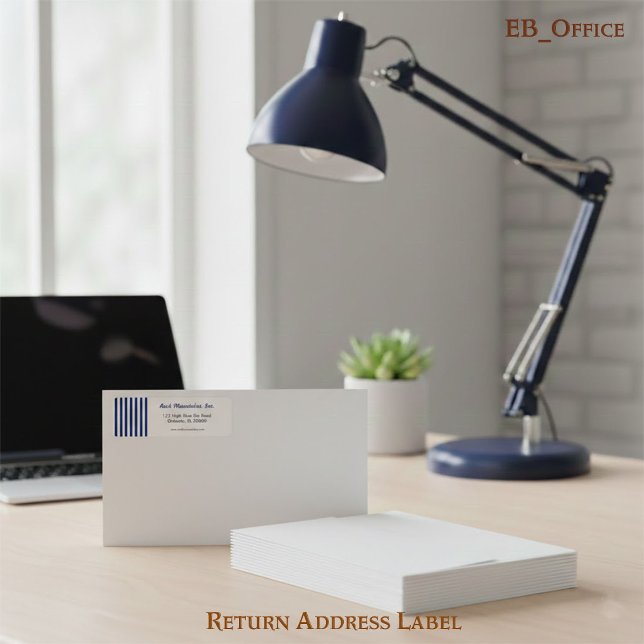 Navy Blue & White Stripes Professional Boutique (Créateur téléchargé)