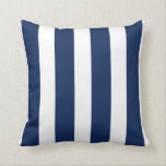 Navy Blue & White Vertical Striped Throw Pillow<br><div class="desc">Navy Blue & White Vertical Striped Throw Pillow</div>