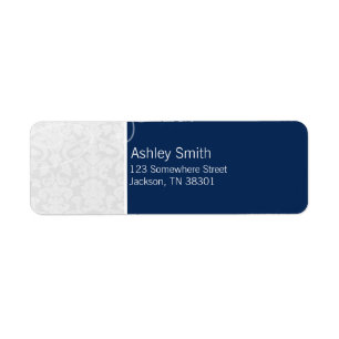 Navy Blue & White Vintage Wedding Labels