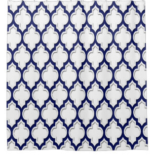 Navy Blue White XL Moroccan #4DS