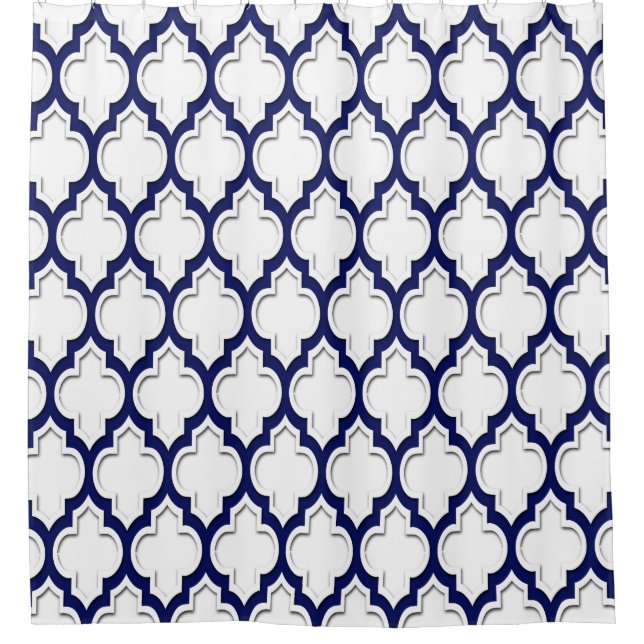 Navy Blue White XL Moroccan #4DS (Front)