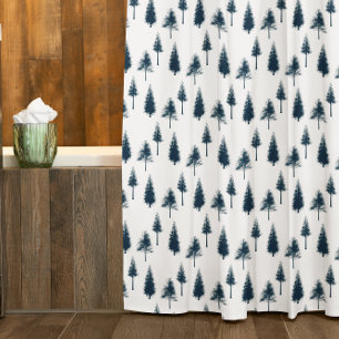 Navy Blue Winter Trees