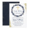 Navy Blue Wreath Gold Glitter First Holy Communion