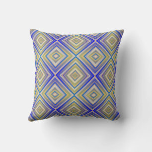 Navy Blues Alternative Diamond Pattern Throw Pillow