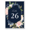 Navy & blush watercolor floral wedding