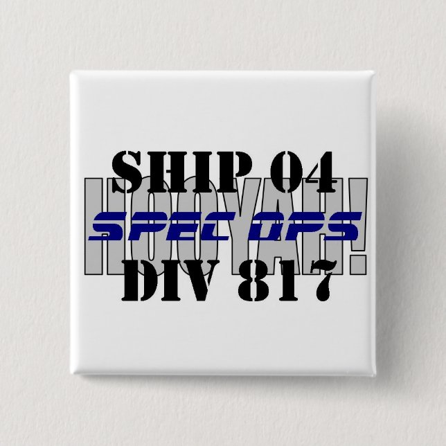 Navy Bootcamp Graduation 2 Inch Square Button (Front)