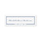 Navy border ecru graduation announcement name card