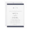 Navy Border Monogram Rehearsal Dinner Invitations