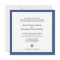 Navy border square traditional wedding invitation