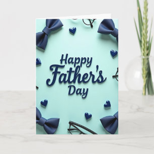 Navy Bow Tie Fathers Day Card