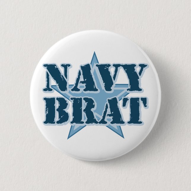 Navy Brat 2 Inch Round Button (Front)
