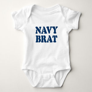 NAVY BRAT BABY BODYSUIT