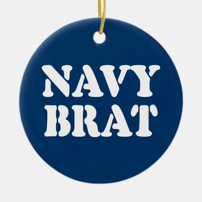 NAVY BRAT CERAMIC ORNAMENT (Front)