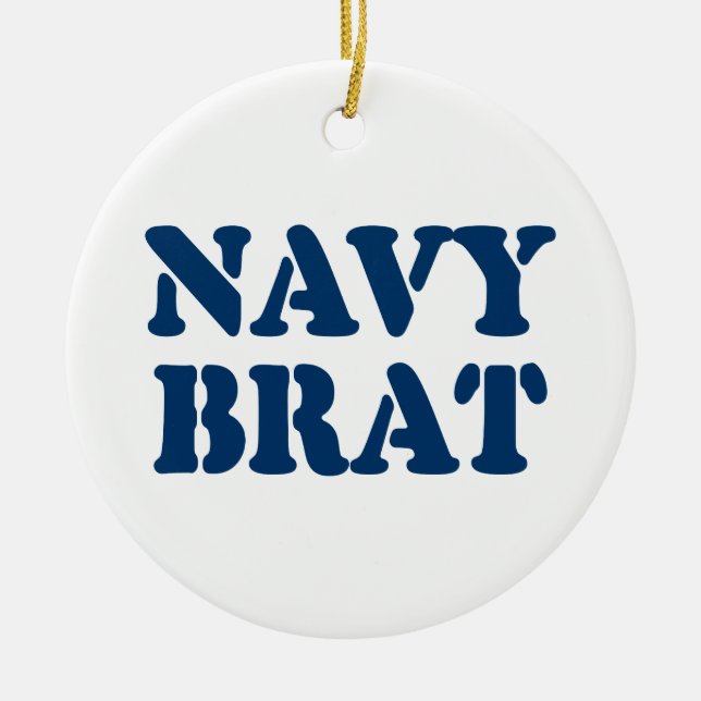 NAVY BRAT CERAMIC ORNAMENT (Front)