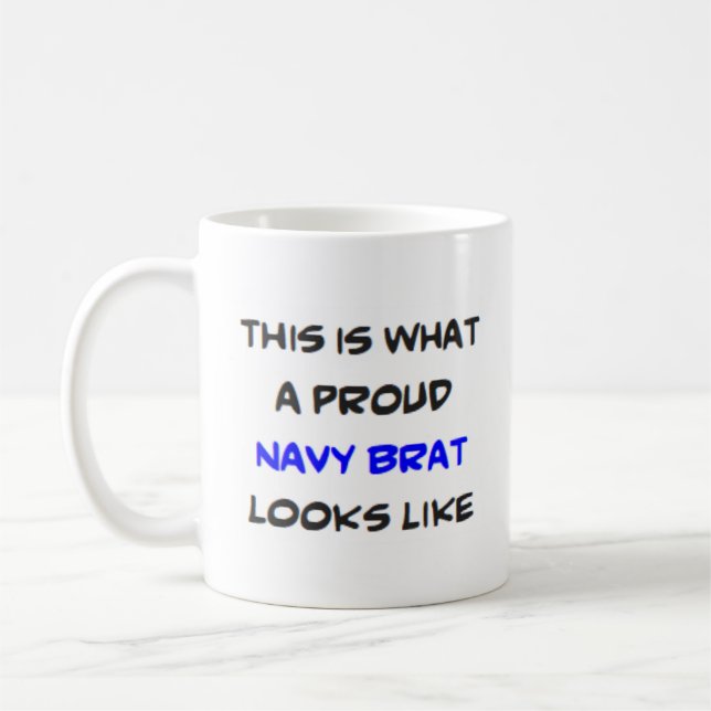 navy brat coffee mug (Left)
