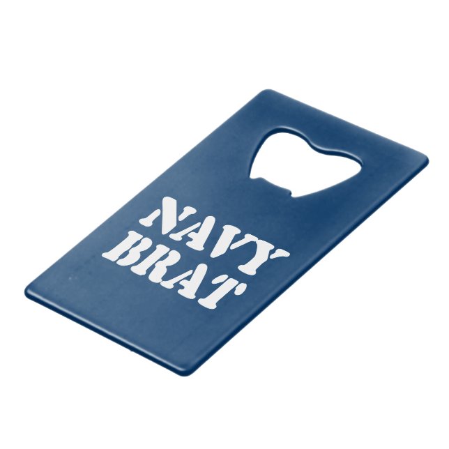NAVY BRAT CREDIT CARD BOTTLE OPENER (Front Angled)