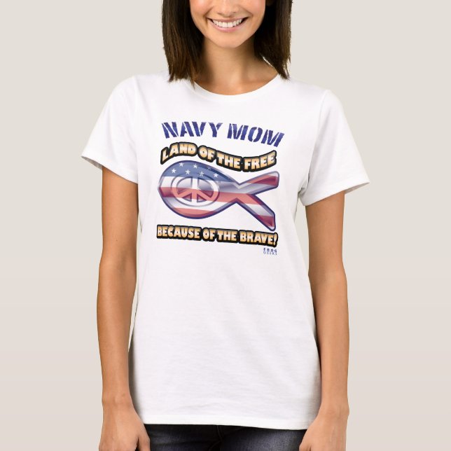NAVY_BRAVE_MOM T-Shirt (Front)