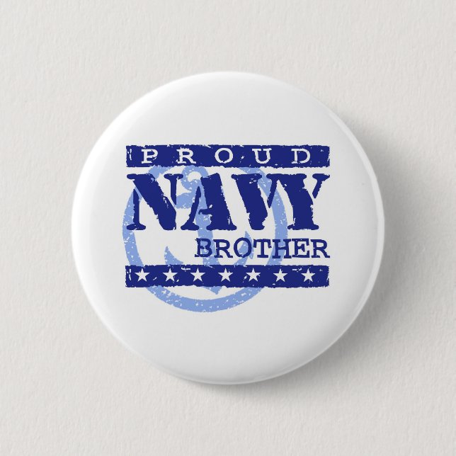 Navy Brother 2 Inch Round Button (Front)
