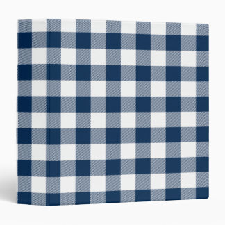 Navy Buffalo Plaid Gingham Binder