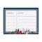 Navy burgundy floral bride to be recipe card