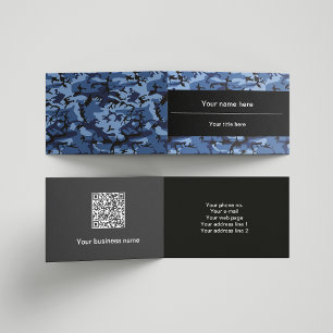 Navy Camo, Blue Camouflage, Military, Army Business Card