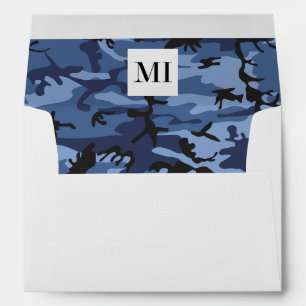 Navy Camo, Blue Camouflage, Military, Army Envelope