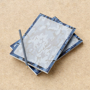 Navy Camo, Blue Camouflage, Military, Army Notepad