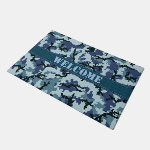 Navy camouflage doormat