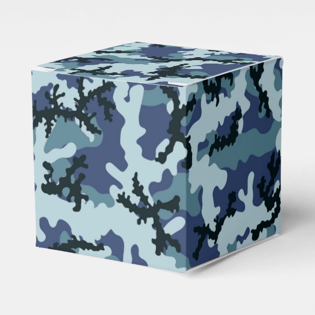 Navy camouflage favor box (Front Side)