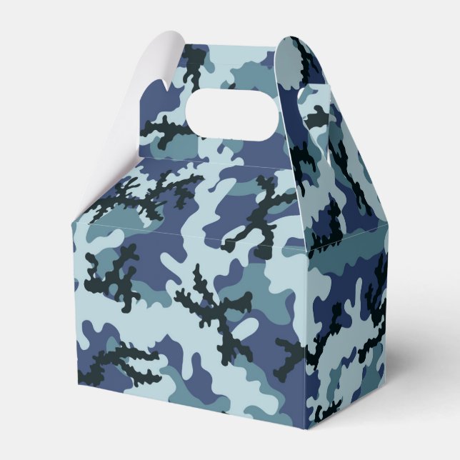 Navy camouflage favor box (Front Side)