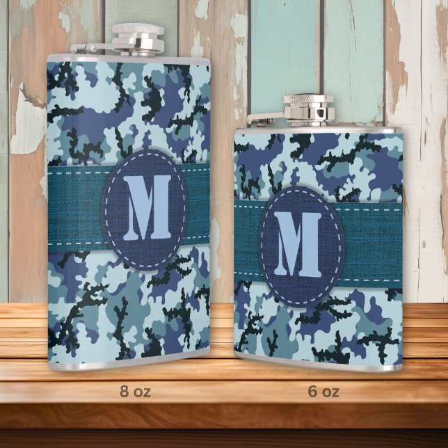 Navy camouflage hip flask (Creator Uploaded)