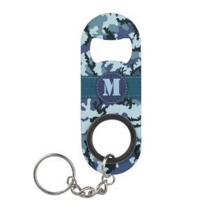 Navy camouflage keychain bottle opener
